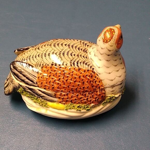 Mottahereh House Nesting Hen Ceramic Bird Figurine made in Italy Nature - Picture 2 of 14